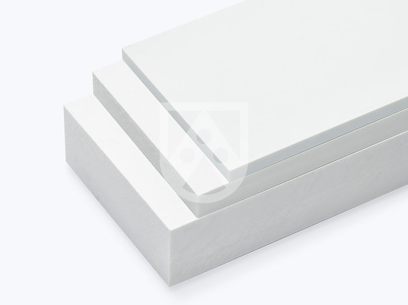 POM plastic, sheets, sheet material, white