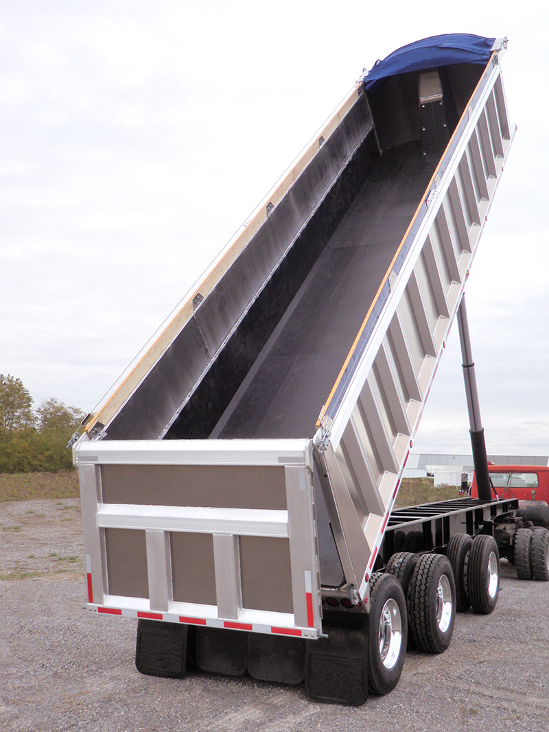 Roechling plastic dump bed liners eliminate load sticking