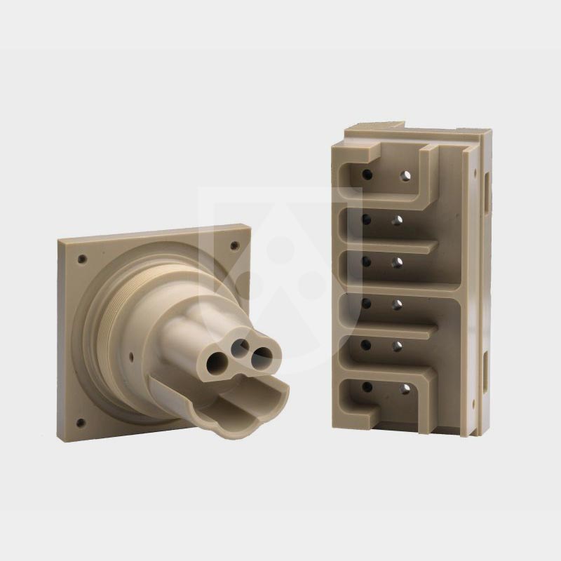 precision machined components - Precision plastic parts - Turned precision parts -Milled precision parts made of plastic – Housing made of SustaPEEK natural