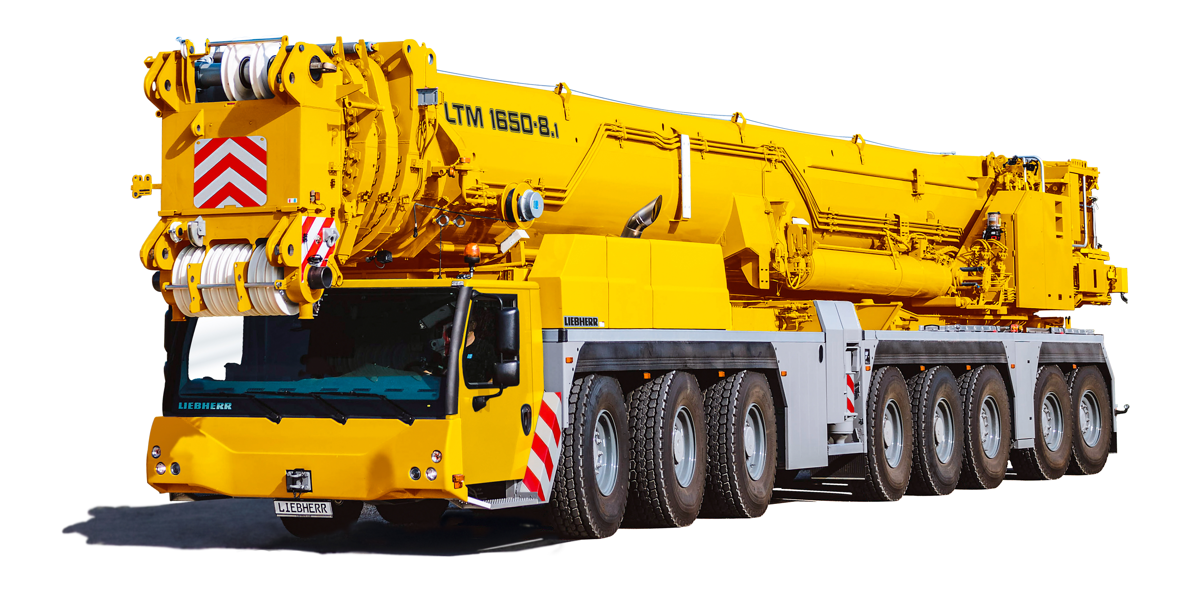 The new LTM 1650-8.1 heavy-duty crane: equipped with rope sheaves made of Lamigamid® 310 at the front of the telescopic boom and sliding elements made of Lamigamid® 319 inside the boom, Photo: Liebherr
